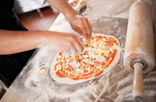 Learn how to make a great Pizza base and add fresh toppings